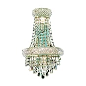 Elegant Lighting Primo 4 Light 18" Tall Wall Sconce with Clear Royal Cut Crystals Chrome