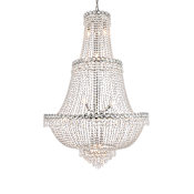 Elegant Lighting Century 17 Light 30" Wide Crystal Empire Chandelier with Clear Royal Cut Crystals Chrome