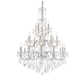Elegant Lighting St. Francis 24 Light 36" Wide Crystal Chandelier with Clear Royal Cut Crystals Chrome