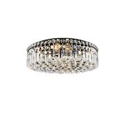 Elegant Lighting Maxime 6 Light 20" Wide Flush Mount Drum Ceiling Fixture with Clear Royal Cut Crystals Black
