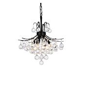 Elegant Lighting Toureg 6 Light 16" Wide Crystal Pendant with Clear Royal Cut Crystals Black