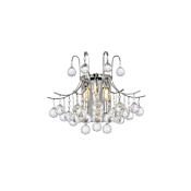 Elegant Lighting Toureg 3 Light 14" Tall Wall Sconce with Clear Royal Cut Crystals Chrome