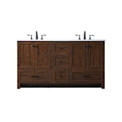 Elegant Lighting Soma 60" Free Standing Double Basin Vanity Set with Cabinet and Engineered Stone Vanity Top Expresso