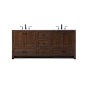Elegant Lighting Soma 72" Free Standing Double Basin Vanity Set with Cabinet and Engineered Stone Vanity Top Expresso