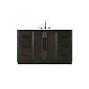 Elegant Lighting Chase 54" Free Standing Single Basin Vanity Set with Cabinet and Engineered Stone Vanity Top Chocolate Oak