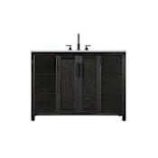 Elegant Lighting Alina 48" Free Standing Single Basin Vanity Set with Cabinet and Engineered Stone Vanity Top Chocolate Oak