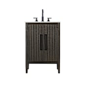 Elegant Lighting Blakely 24" Free Standing Single Basin Vanity Set with Cabinet and Engineered Stone Vanity Top Chocolate Oak