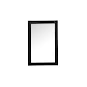 Elegant Lighting Aqua 24" W x 36" H Traditional Rectangular Framed Bathroom Wall Mirror Black