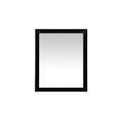 Elegant Lighting Aqua 30"W x 36"H Rectangular Flat Wood Framed Wall Mounted Bathroom Mirror Black
