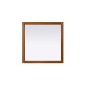 Elegant Lighting Norah 36" Square Flat Medium Density Fiberboard (MDF) Framed Accent Mirror Brandy Walnut