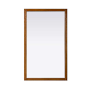 Elegant Lighting Norah 60"W x 36"H Rectangular Flat Medium Density Fiberboard (MDF) Framed Accent Mirror Brandy Walnut
