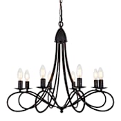 Elegant Lighting Lyndon 28" Wide 8 Light Chandelier Dark Bronze