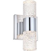 Elegant Lighting Vega 2 Light 9" Tall Integrated LED Bathroom Sconce Chrome