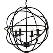 Elegant Lighting Octavia 4 Light 18" Wide Taper Candle Pendant Dark Brown
