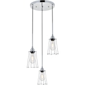 Elegant Lighting Auspice 3 Light 16" Wide Multi Light Pendant Chrome