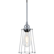 Elegant Lighting Auspice Single Light 5" Wide Mini Pendant Chrome