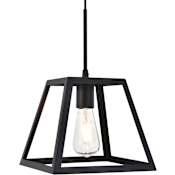 Elegant Lighting Resolute Single Light 9" Wide Mini Pendant Black
