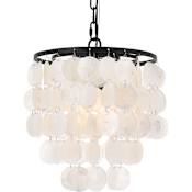 Elegant Lighting Selene Single Light 10" Wide Pendant Black / White