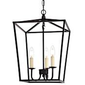 Elegant Lighting Maddox 3 Light 12-1/2" Wide Taper Candle Pendant Black