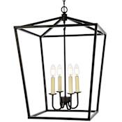 Elegant Lighting Maddox 4 Light 17" Wide Taper Candle Pendant Black
