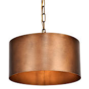 Elegant Lighting Miro 15" Pendant with Metal Drum Shade Manual Brass