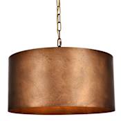 Elegant Lighting Miro 3 Light 20" Pendant with Metal Drum Shade Manual Brass