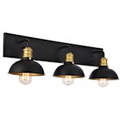 Elegant Lighting Anders 27" Wide Bathroom Light Black / Brass
