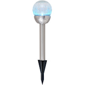 Elegant Lighting Allium 3" Wide Solar LED Center Mount Path Light - Pack of 4 Silver