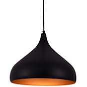 Elegant Lighting Circa 13" Wide Pendant with an Aluminum Shade Black