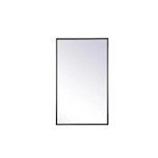 Elegant Lighting Wyn 17" x 28" Framed Single Door Medicine Cabinet Black