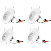 Elegant Lighting 6" Light LED Retrofit Ceiling Light - 2700K - Pack of 4 Matte White