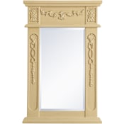Elegant Lighting Lenora 18" W x 28" H Rectangular Wood Framed Accent Wall Mirror Light Antique Beige