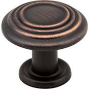 Elements Vienna 1-1/4 Inch Mushroom Cabinet Knob Brushed Oil Rubbed Bronze