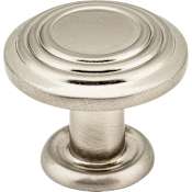 Elements Vienna 1-1/4 Inch Mushroom Cabinet Knob Satin Nickel