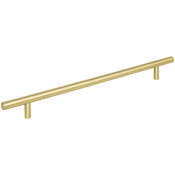 Elements Naples 10-1/16" (256mm) Center to Center Solid Steel Cabinet Bar Handle / Drawer Bar Pull - with Mounting Hardware Brushed Gold