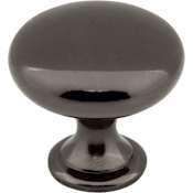 Elements Madison 1-3/16" Round Classic Traditional Mushroom Cabinet Knob / Drawer Knob Black Nickel