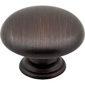 Elements Gatsby 1-3/16 Inch Mushroom Cabinet Knob Brushed Oil Rubbed Bronze