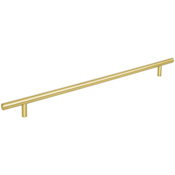 Elements Naples 12-9/16" (319mm) Center to Center Solid Steel Cabinet Bar Handle / Drawer Bar Pull with Mounting Hardware Brushed Gold