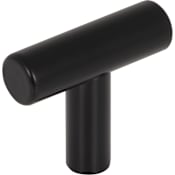 Elements Naples 1-9/16" Hollow Stainless Steel "T" Bar Cabinet Knob / Drawer Knob Pull - with Mounting Hardware Matte Black