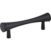 Elements Sedona 3" Center to Center Contemporary Ergonomic Hourglass Grip Cabinet Handle / Drawer Pull Matte Black