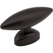 Elements Verona 1-1/2" Wide Football "T" Cabinet Knob / Drawer Knob Matte Black