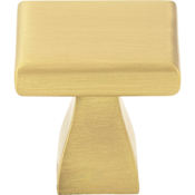 Elements Hadly 1 Inch Square Cabinet Knob with Square Foot and Mounting Hardware Brushed Gold
