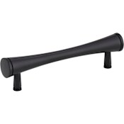 Elements Sedona 3-3/4" (96mm) Center to Center 4-3/4" Long Contemporary Ergonomic Hourglass Cabinet Handle / Drawer Pull Matte Black