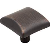 Elements Glendale 1-1/8 Inch Square Cabinet Knob Brushed Oil Rubbed Bronze