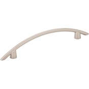 Elements Capri 3-3/4"(96 mm) Center to Center Euro Inspired Arched Cabinet Handle / Drawer Pull Dull Nickel