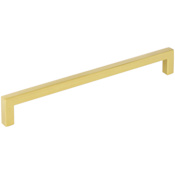 Elements Stanton 7-9/16" (192 mm) Center to Center Square Cabinet Handle / Drawer Pull with Mounting Hardware Brushed Gold