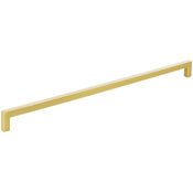 Elements Stanton 12-5/8" (320 mm) Center to Center Modern Square Large Cabinet Handle / Drawer Pull Brushed Gold