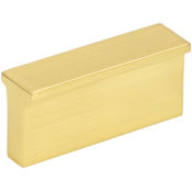 Elements Brewer 1-1/4 Inch Center to Center Rectangular Cabinet Pull Brushed Gold