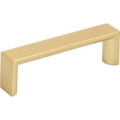 Elements Walker 1 - 3-3/4" Center to Center Thick Flat Cabinet Handle / Drawer Pull Brushed Gold