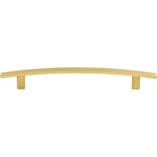 Elements Thatcher 6-5/16" Center to Center Curved Bar Cabinet Handle / Drawer Pull Brushed Gold